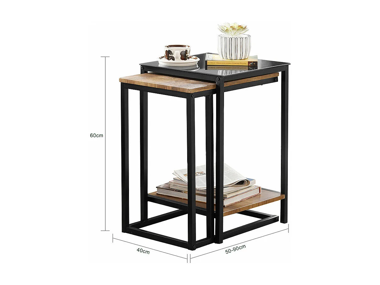 Satztisch FBT99-F 40 x 60 x 40 cm Braun