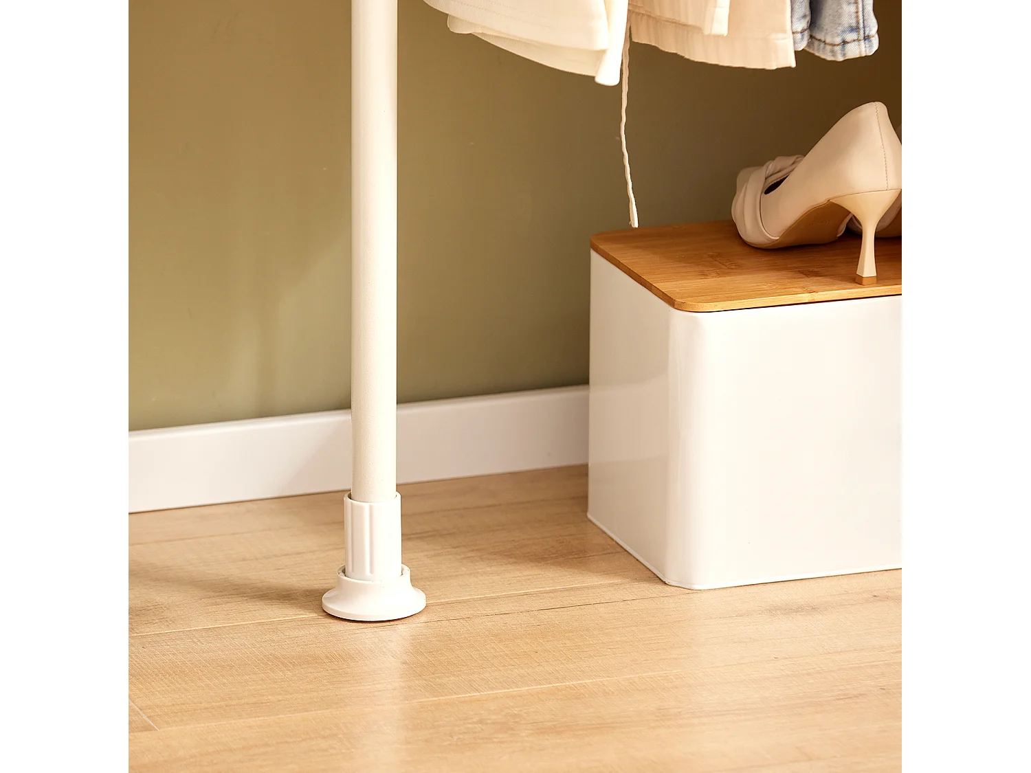 Télescopique Garde-robe Système Herkule, 2 Barres Portant De Vêtement, Frg109-w