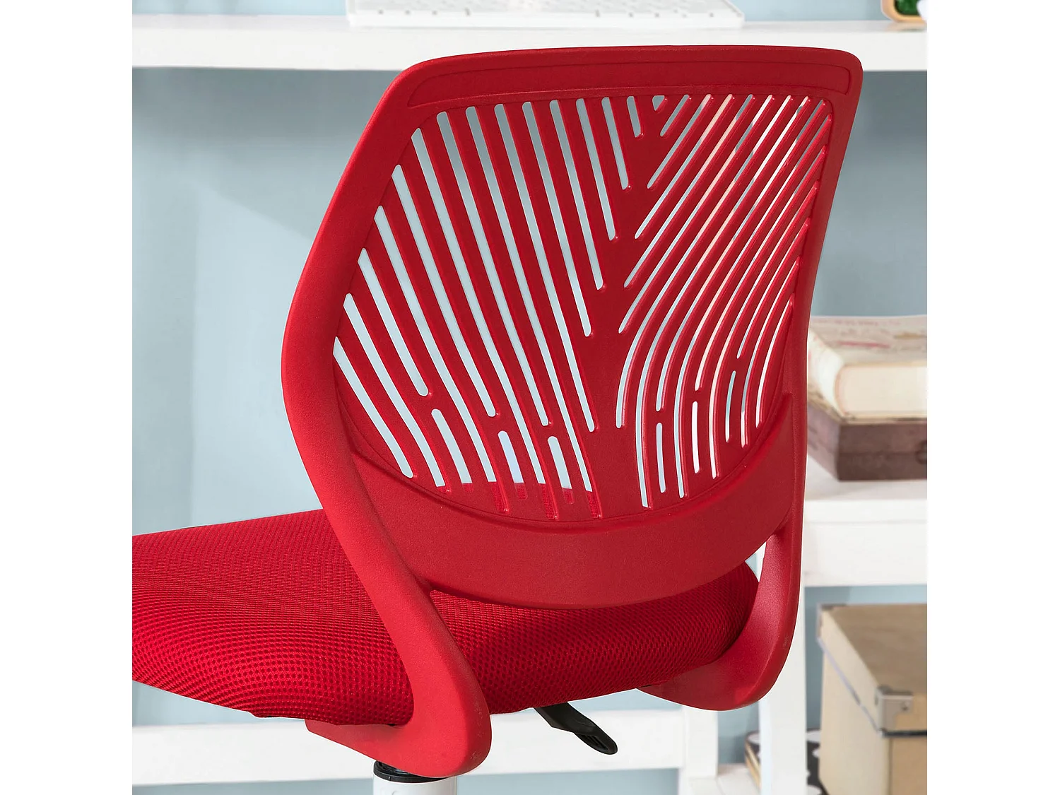 SoBuy FST64-R Ergonomische Bureaustoel kinderdraaistoel Draaistoel