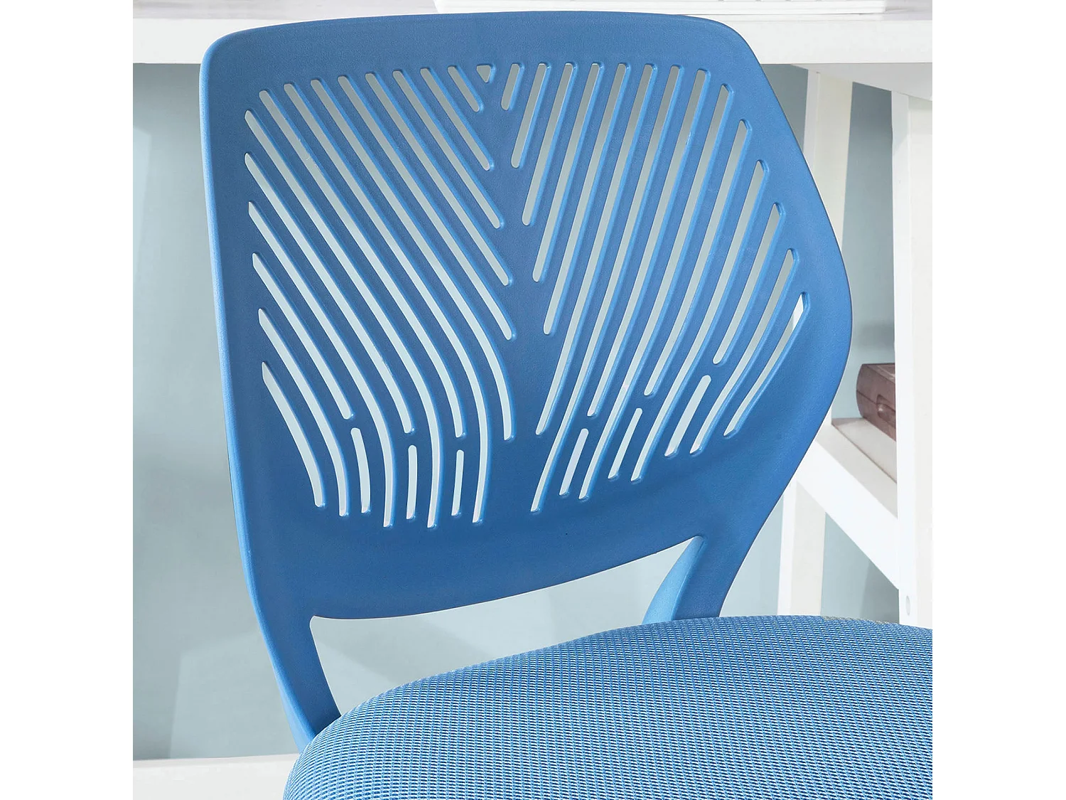 Chaise De Bureau Ergonomique Fauteuil Pivotant Chaisepour Ordinateur Hauteur Réglable Bleu, Fst64-bl