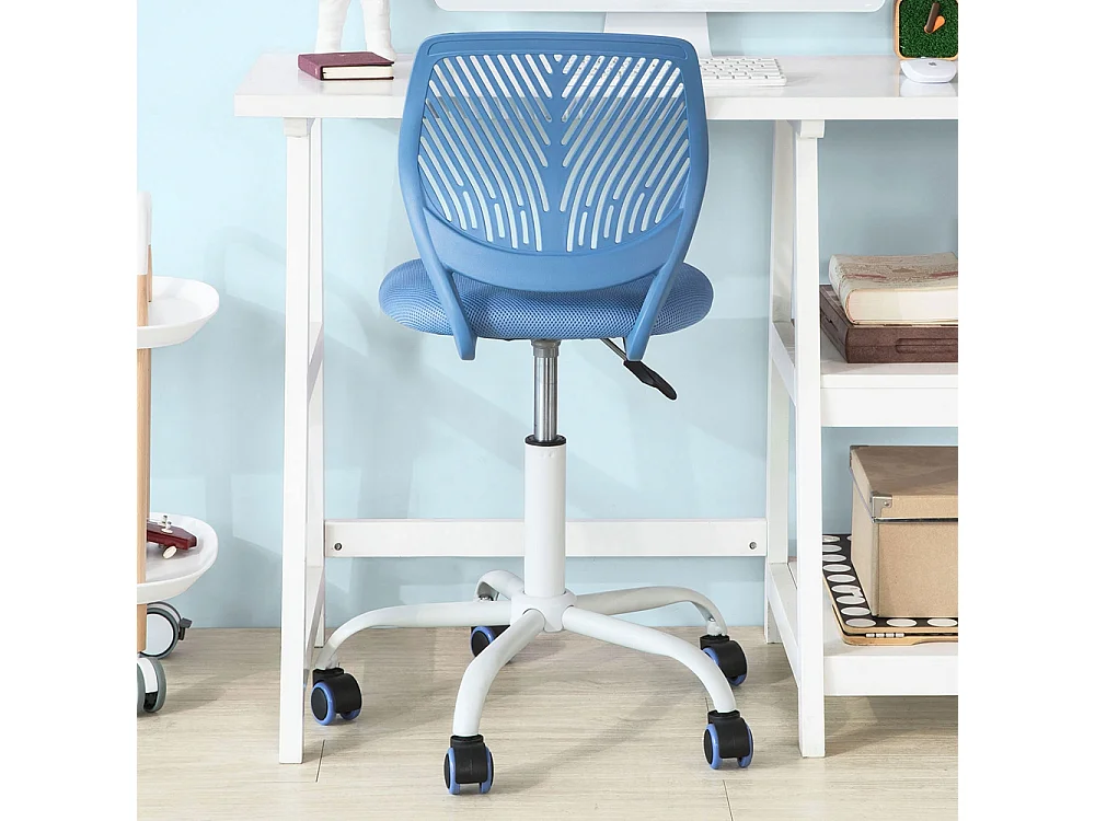 Chaise De Bureau Ergonomique Fauteuil Pivotant Chaisepour Ordinateur Hauteur Réglable Bleu, Fst64-bl