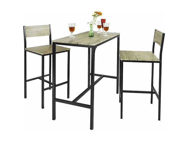 Conjunto de mesa com 2 cadeiras OGT03-N
