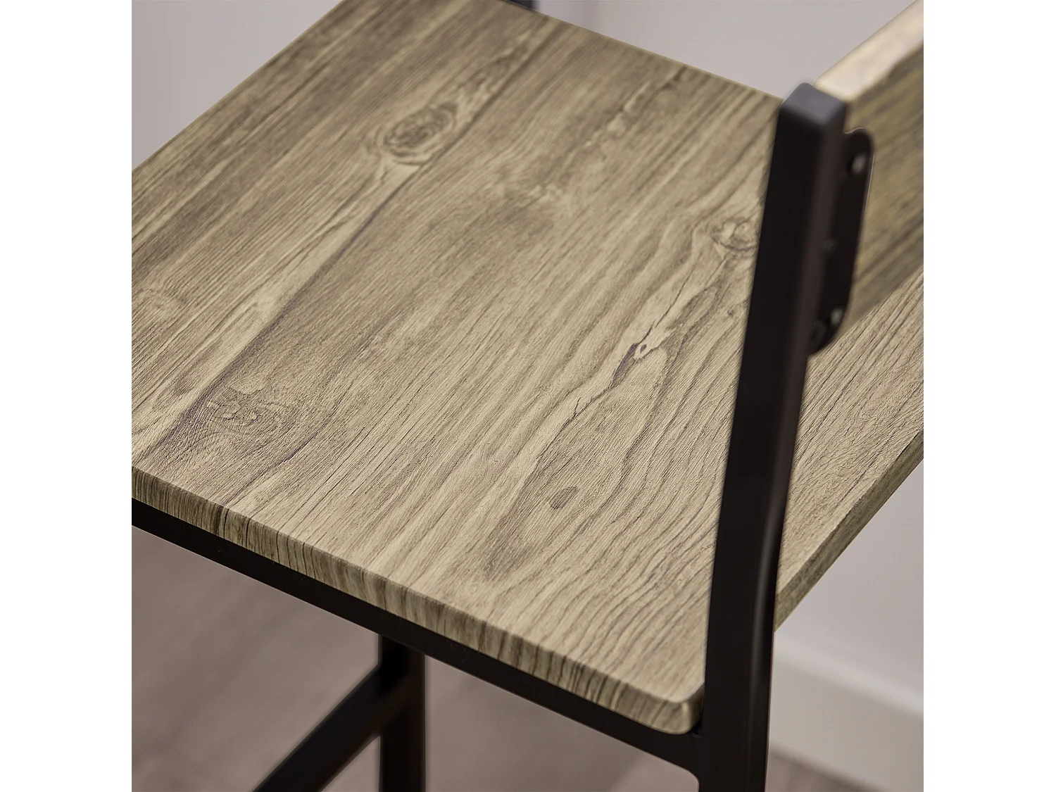 Ensemble Table De Bar + 2 Chaises Set De 1 Table + 2 Tabouret Haut De Bar Table Haute, Ogt03-n