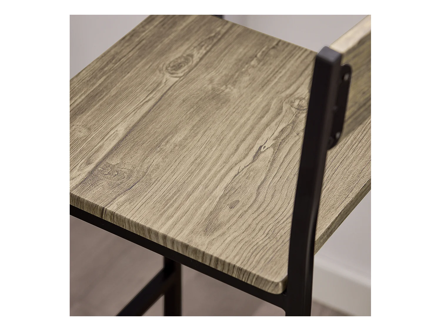 Ensemble Table De Bar + 2 Chaises Set De 1 Table + 2 Tabouret Haut De Bar Table Haute, Ogt03-n