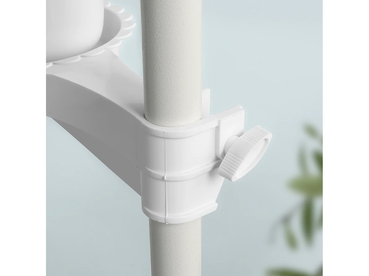 SoBuy KLS09-W telescopische metalen bloempot houder plank plantenhouder telescopische steel display plantenhouder