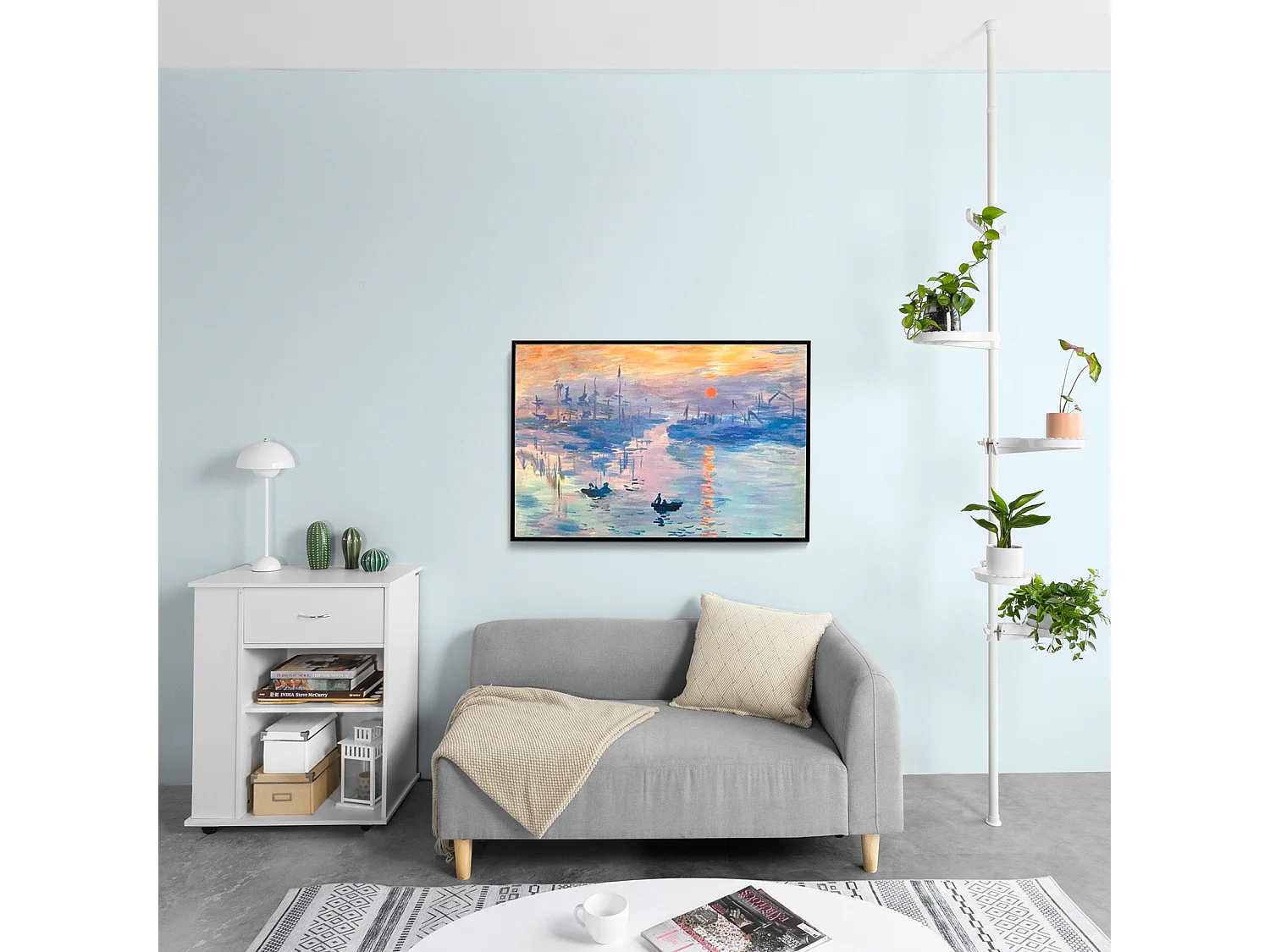 SoBuy KLS09-W telescopische metalen bloempot houder plank plantenhouder telescopische steel display plantenhouder