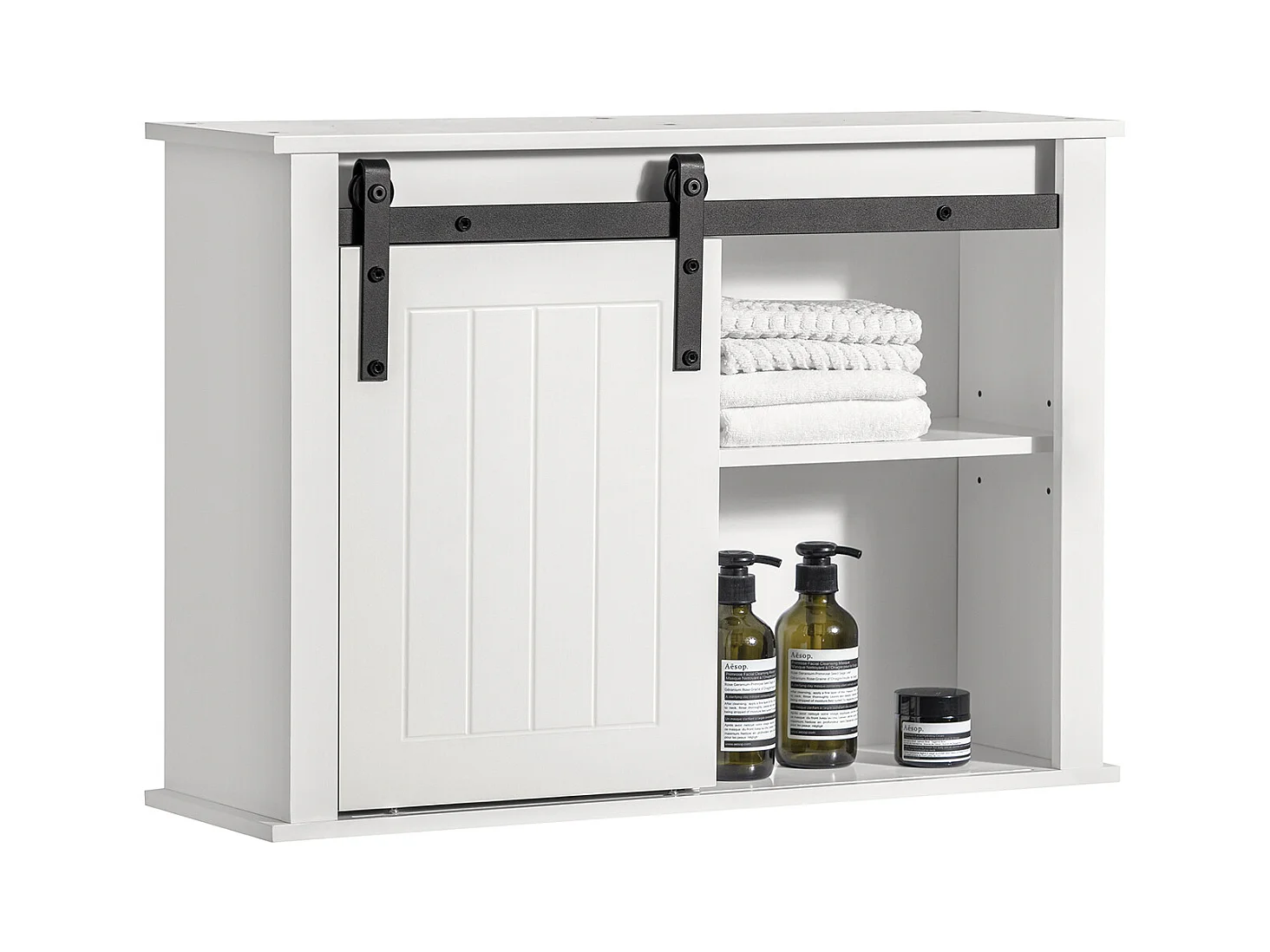 Armoire Murale Salle De Bain Placard Toilette Suspendu Placard De Rangement 68x20x48 Cm, BZr71-w