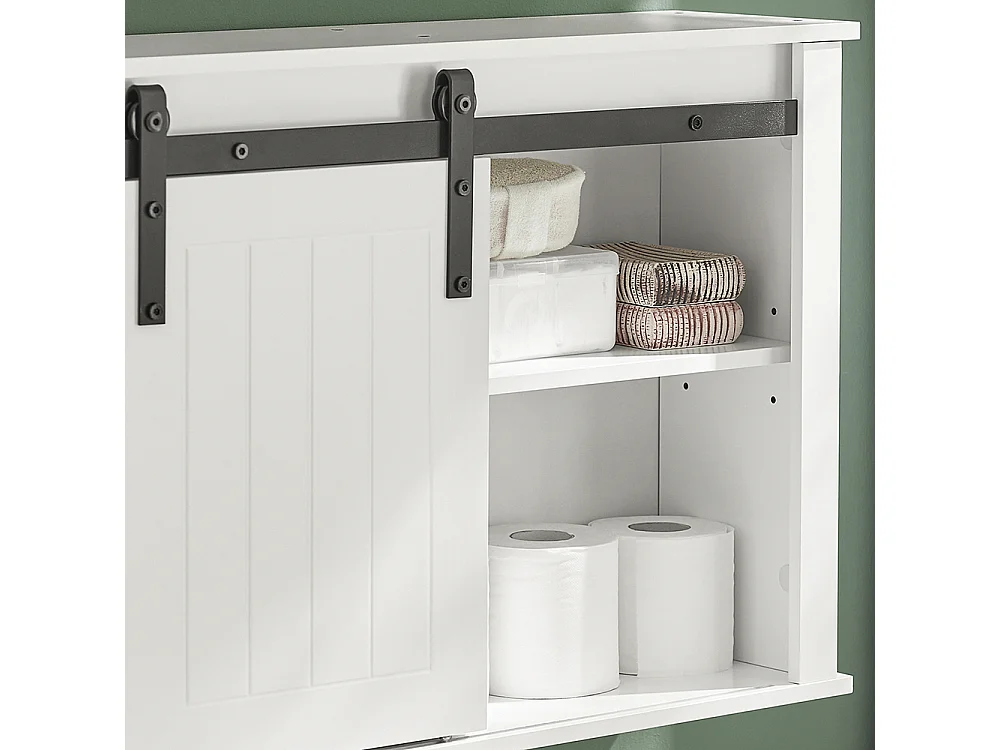 Armoire Murale Salle De Bain Placard Toilette Suspendu Placard De Rangement 68x20x48 Cm, BZr71-w