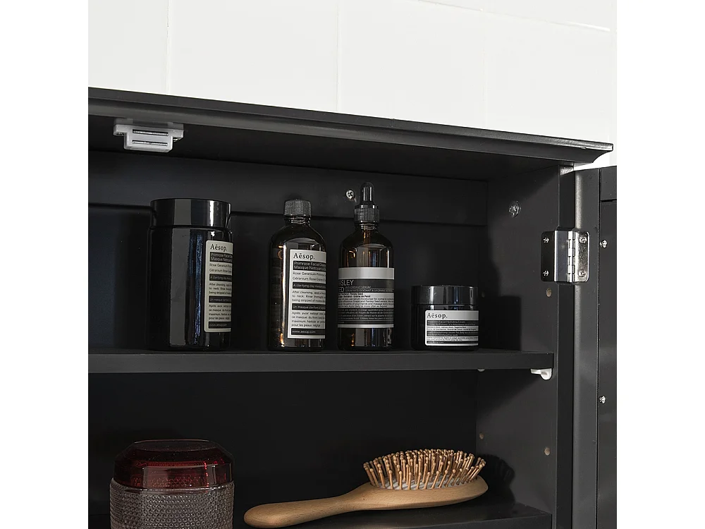 Armoire Miroir Meuble Haut De Salle De Bain Armoire Suspendue Avec Porte Miroir Commode, BZr55-dg