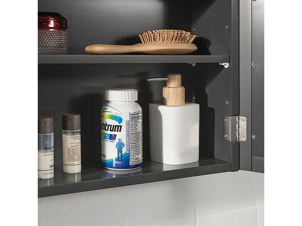 Armoire Miroir Meuble Haut De Salle De Bain Armoire Suspendue Avec Porte Miroir Commode, BZr55-dg