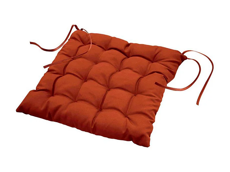 Galette de Chaise Matelassée "Essentiel" 40x40cm Terracotta