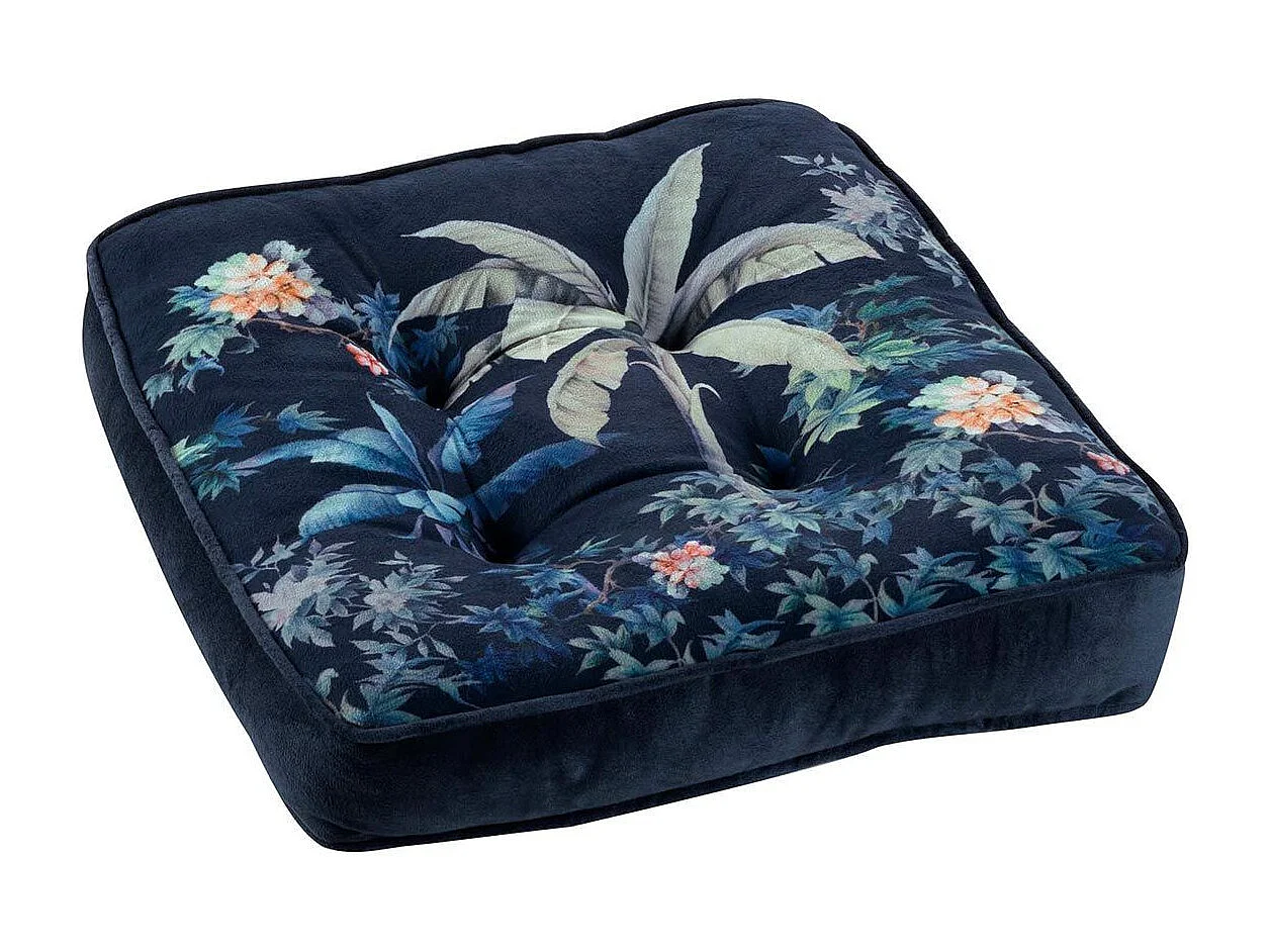 Coussin de Sol Imprimé "Fabulous" 40x40cm Bleu