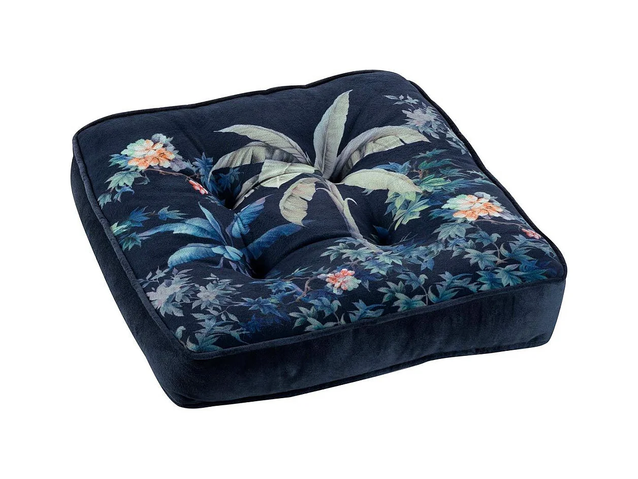 Coussin de Sol Imprimé "Fabulous" 40x40cm Bleu