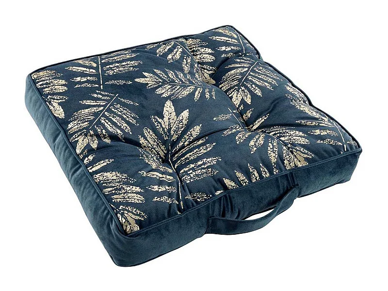 Coussin de Sol Imprimé "Adelor" 40x40cm Bleu