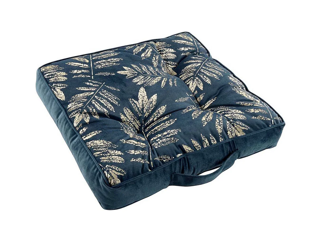 Coussin de Sol Imprimé "Adelor" 40x40cm Bleu
