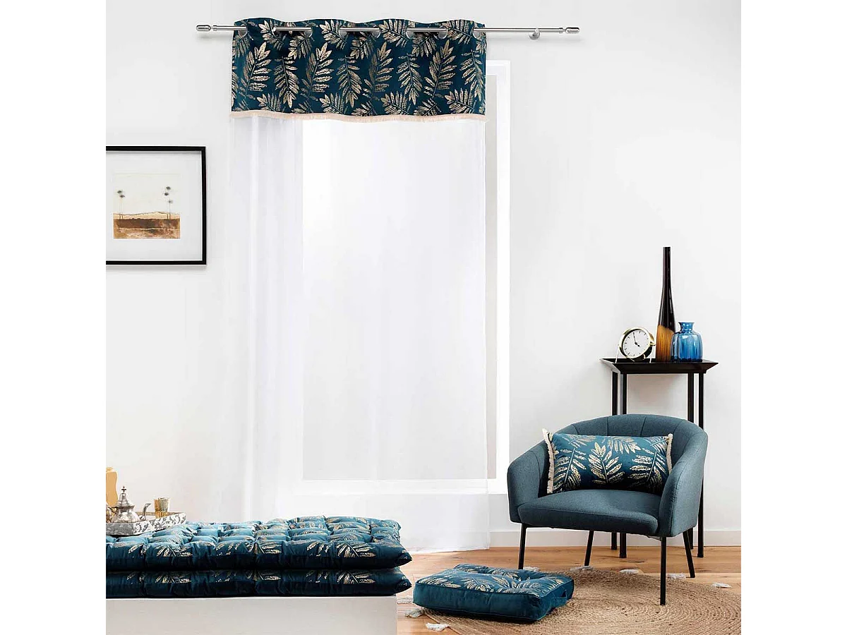 Coussin de Sol Imprimé "Adelor" 40x40cm Bleu