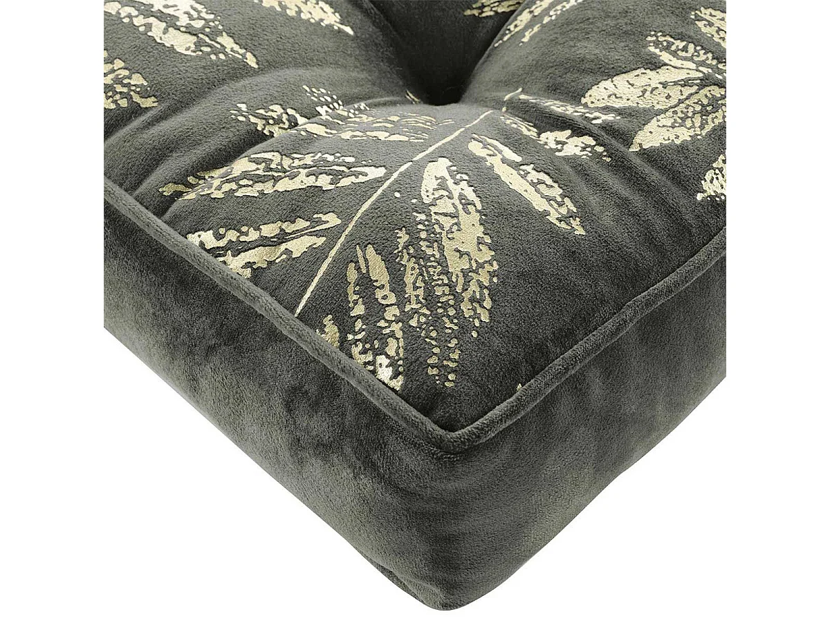 Coussin de Sol Imprimé "Adelor" 40x40cm Anthracite