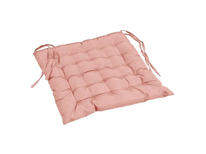Galette de Chaise Matelassée "Essentiel" 40x40cm Rose Poudré