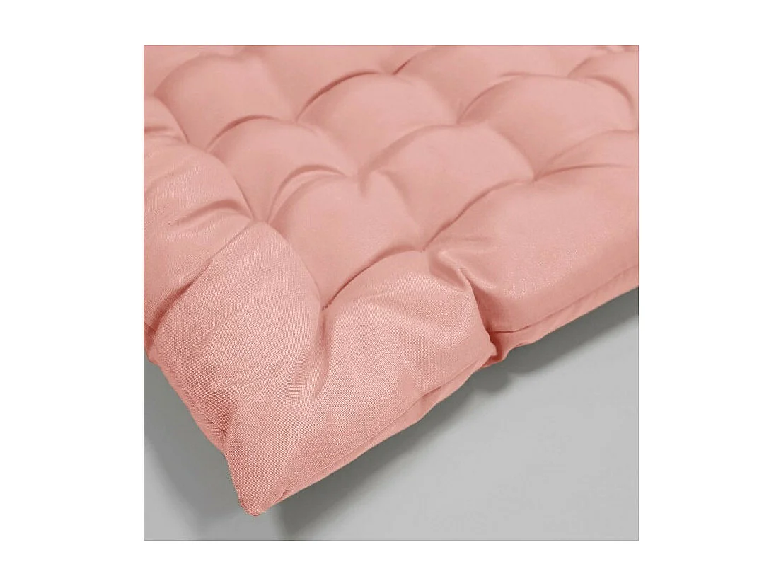 Galette de Chaise Matelassée "Essentiel" 40x40cm Rose Poudré