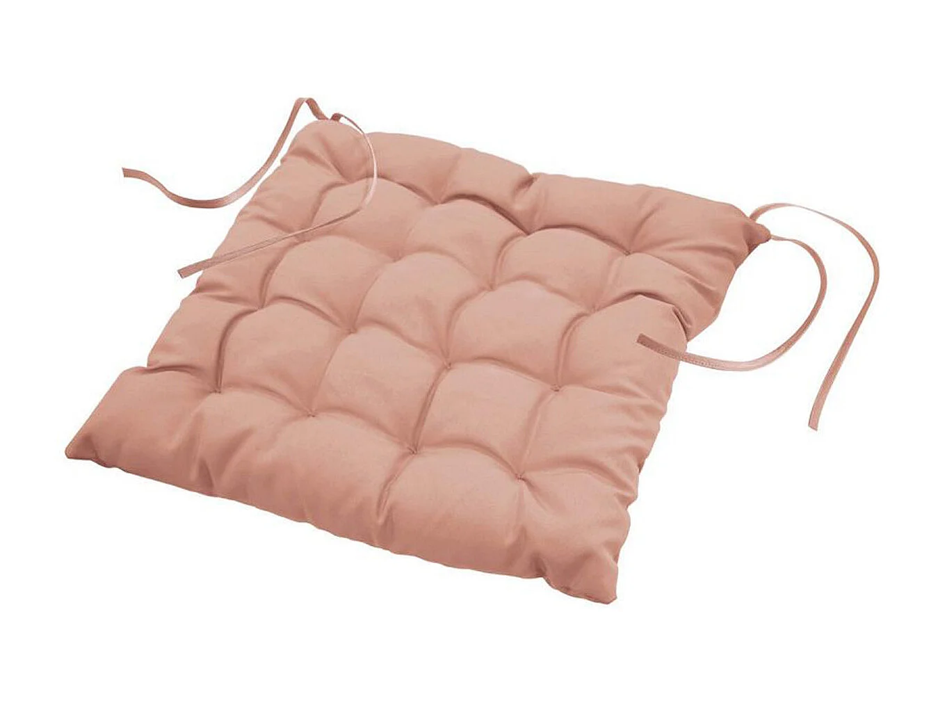 Galette de Chaise Matelassée "Essentiel" 40x40cm Rose Poudré