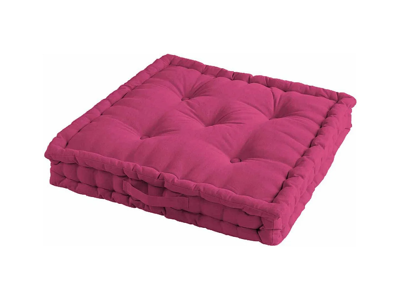 Coussin de Sol "Pacifique" 60x60cm Framboise
