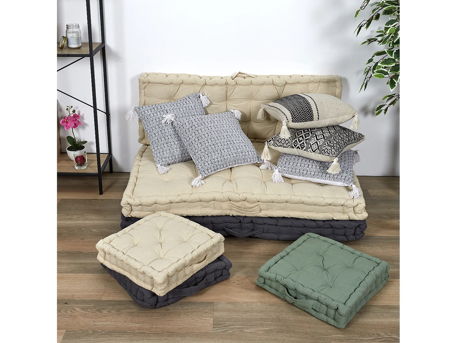 Matelas De Sol Beige 120x40cm