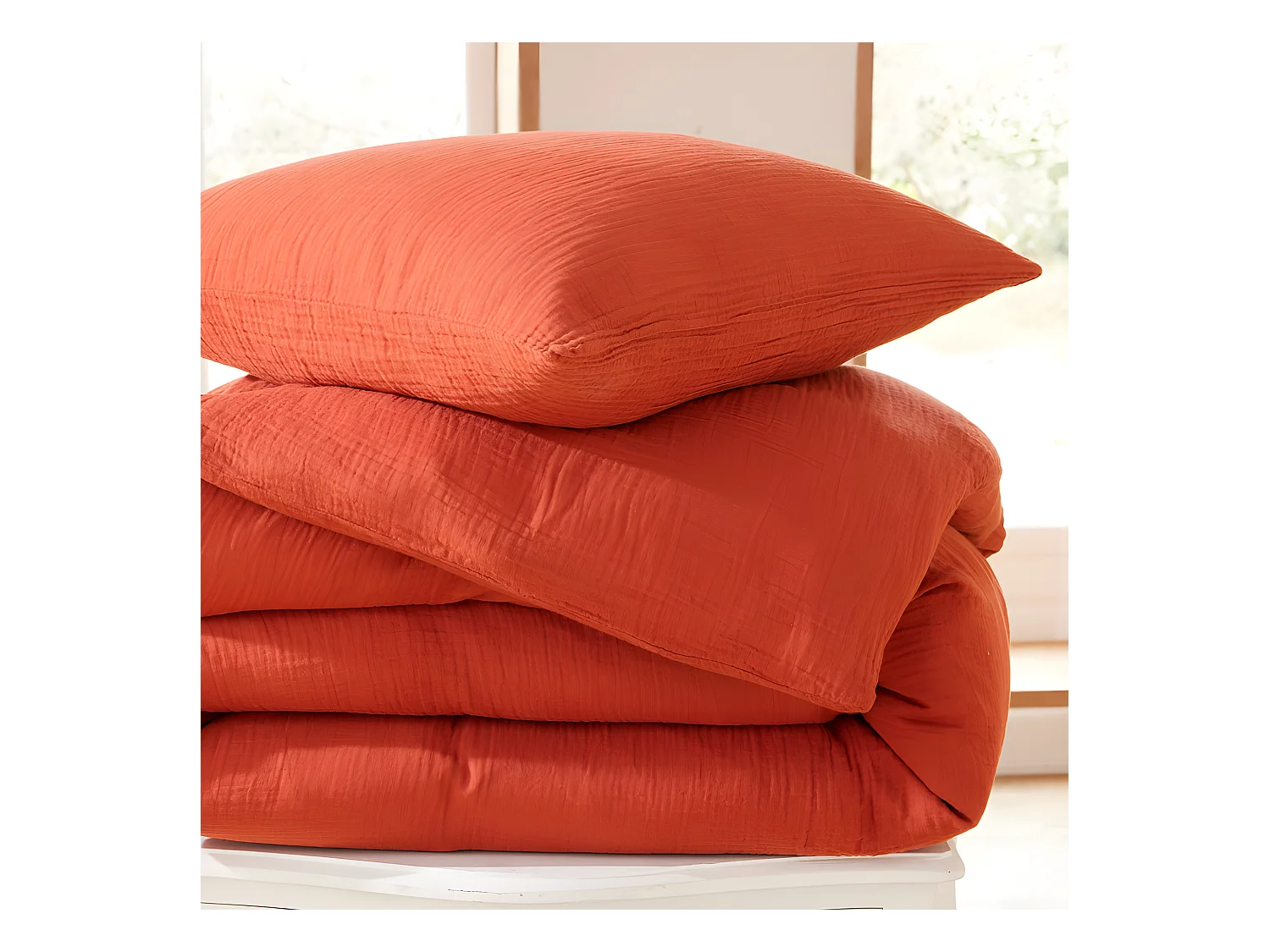 Parure de couette "Noah" Gaze de Coton 260 x 240 pour lit 2 Places "King Size" 160 à 180 cm