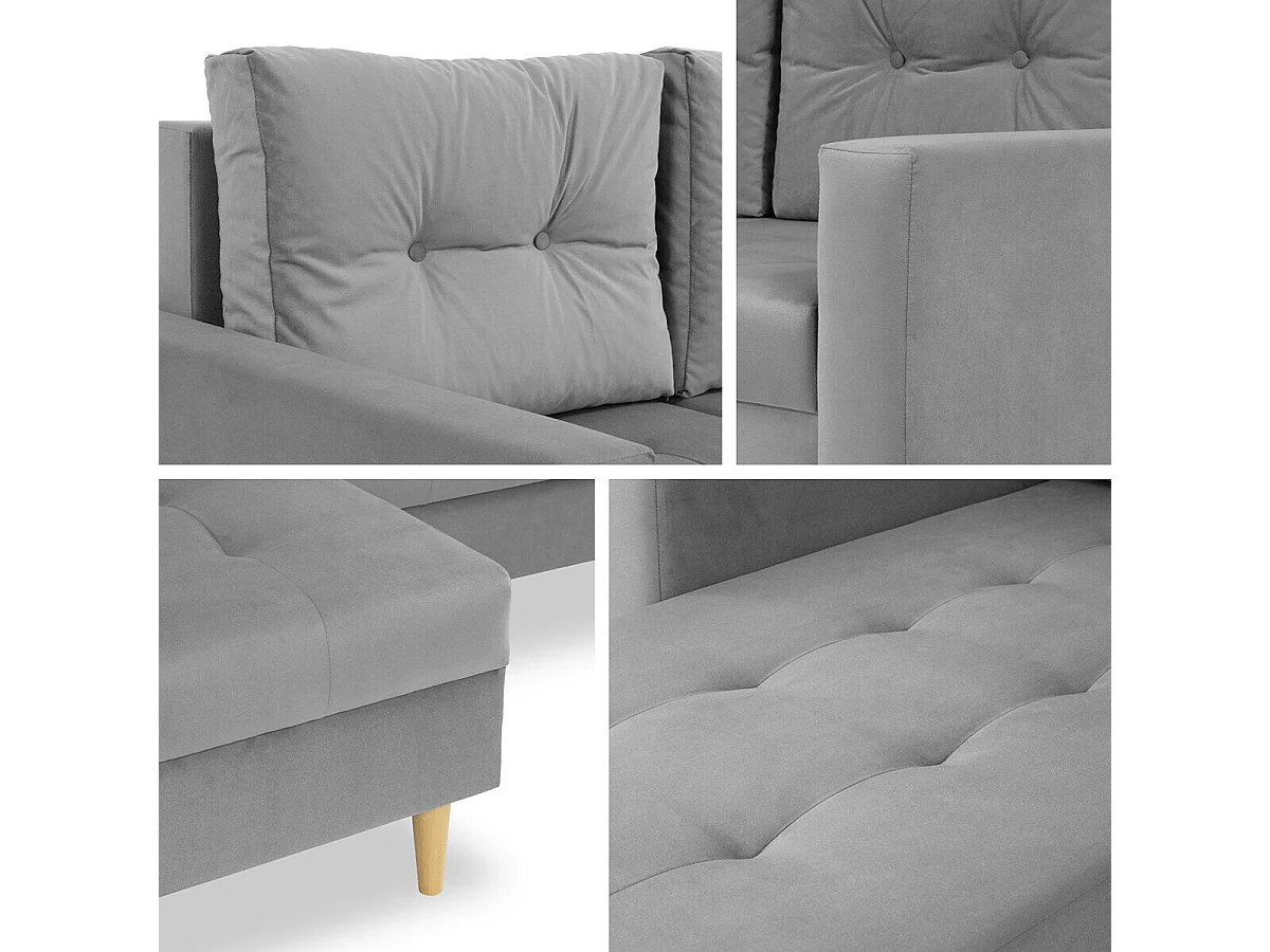 Canapé réversible positionnable en angle gauche ou droit au choix.