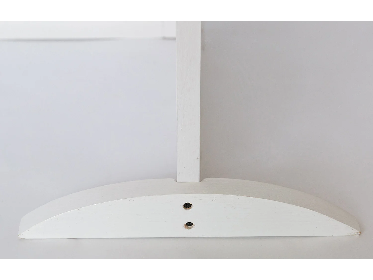 Lot de 2 pieds pour paravent en bois blanc - 2.8 x 33 x 0.8 cm