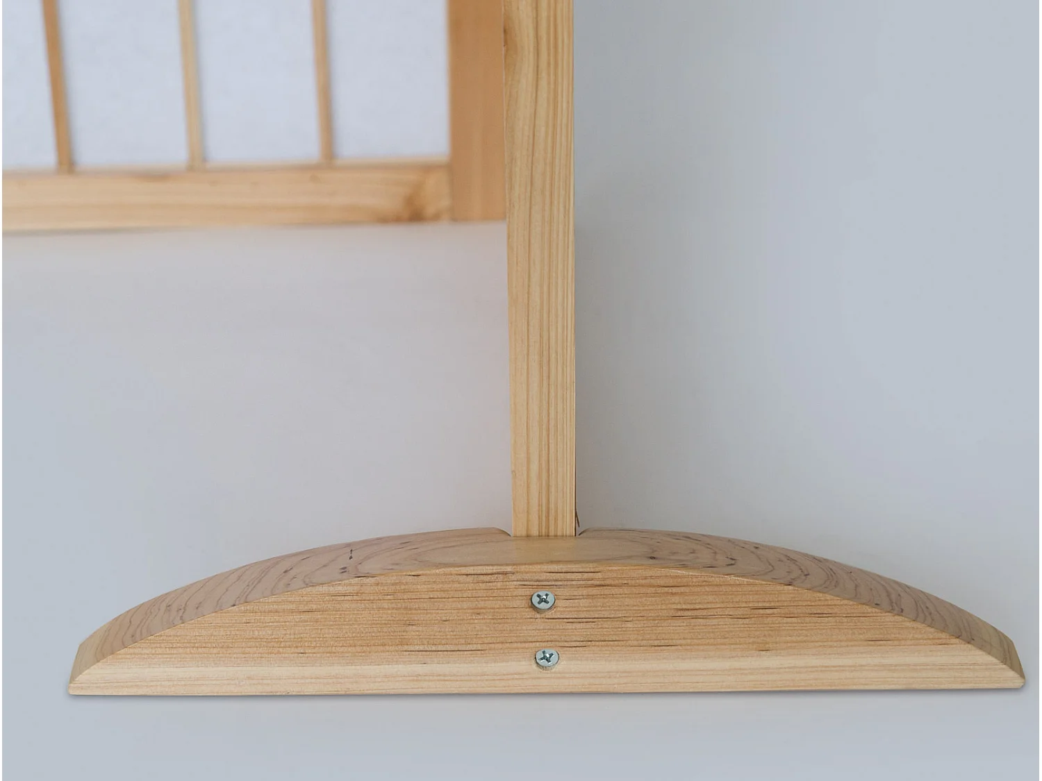 Lot de 2 pieds pour paravent en bois naturel - 2.8 x 33 x 0.8 cm