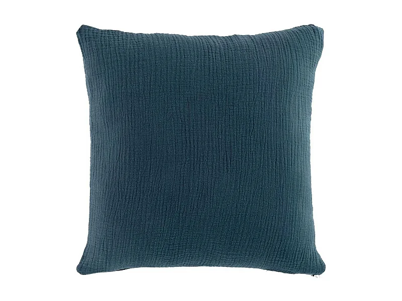 Coussin Déco Uni "Angelia" 40x40cm Bleu Marine