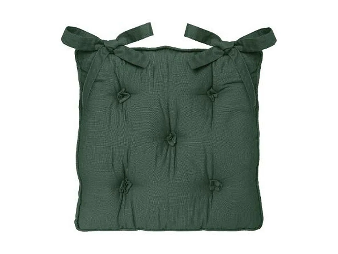 Galette de Chaise "5 Boutons" 40x40cm Vert