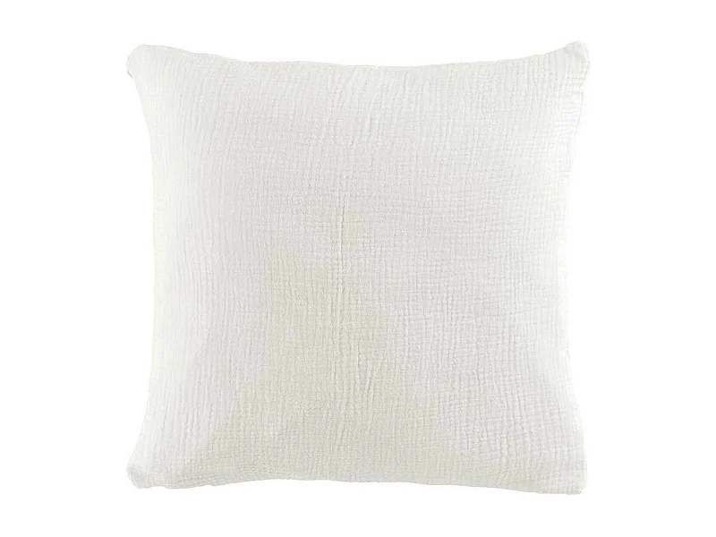 Coussin Déco Uni "Angelia" 40x40cm Blanc