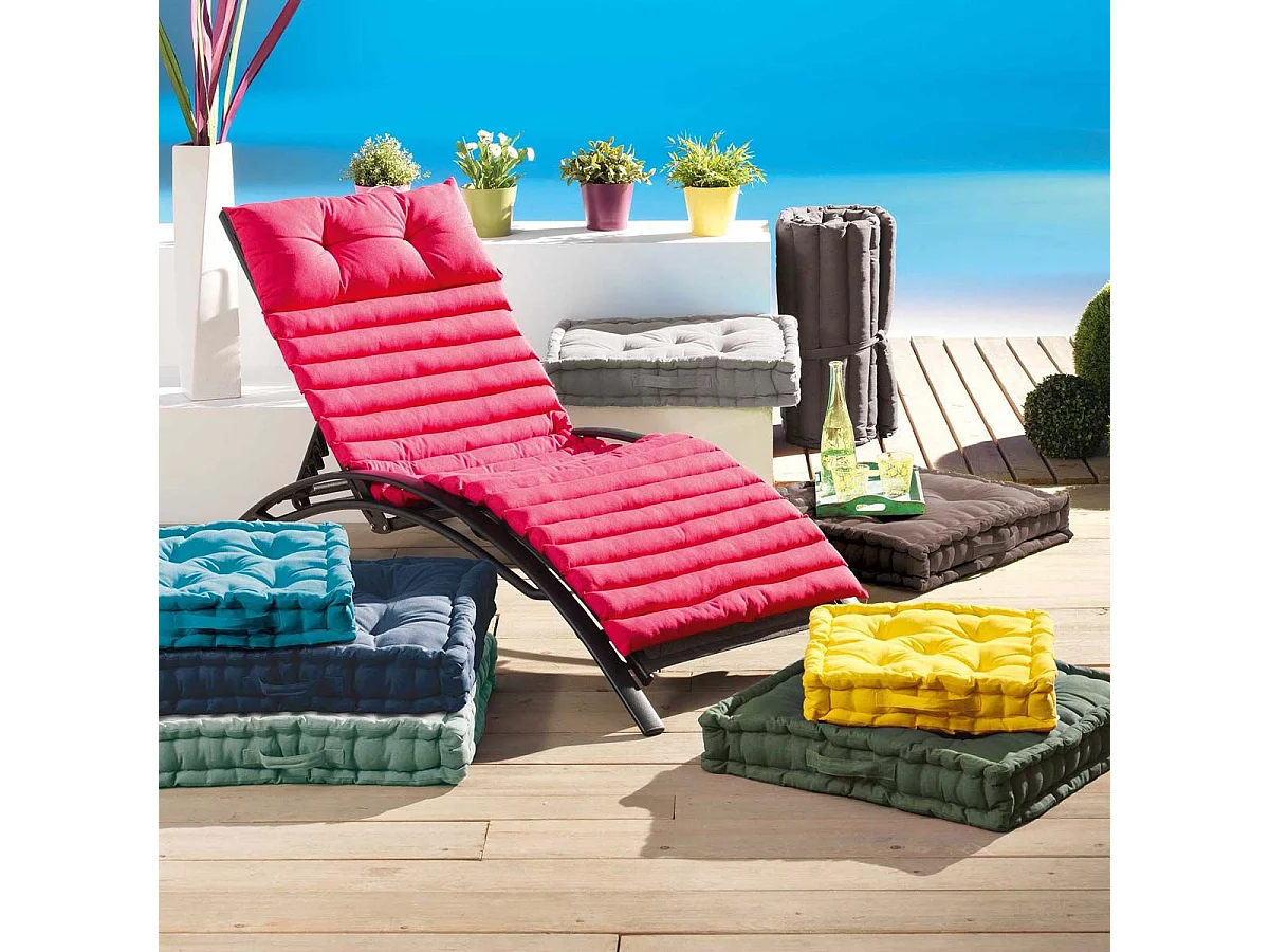 Coussin de Sol "Pacifique" 60x60cm Taupe