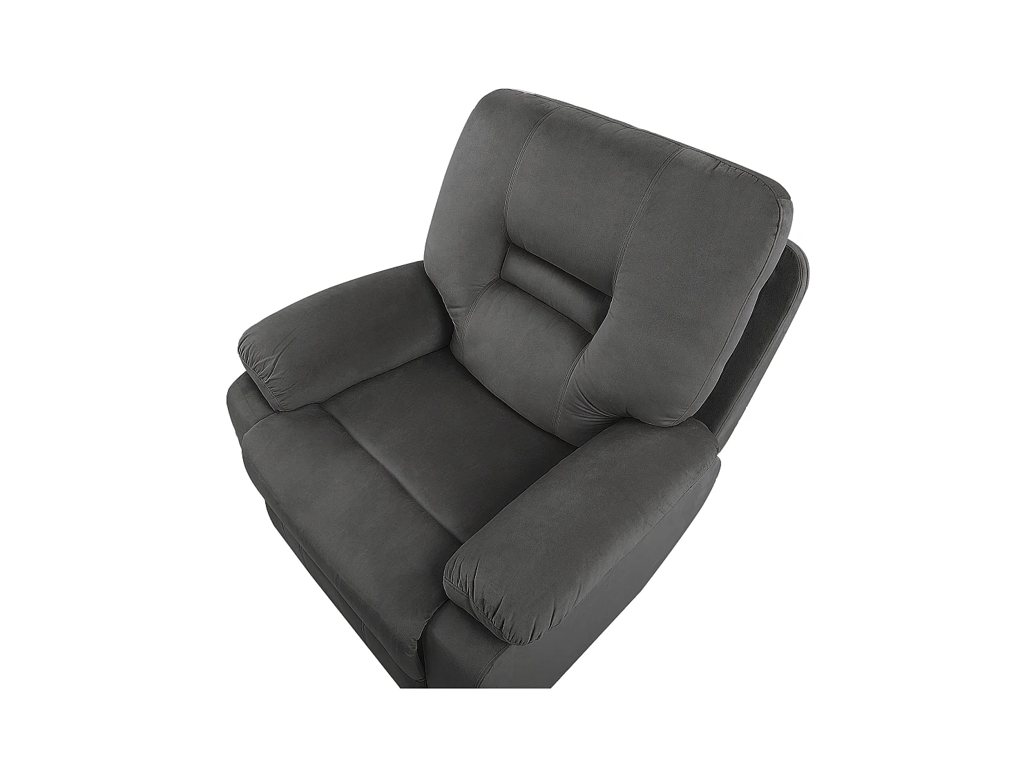 Elektrisch verstellbarer Sessel Samt grau mit USB-Anschluss LED-Licht Bergen