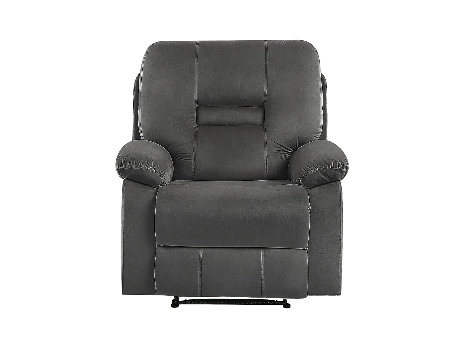 Elektrisch verstellbarer Sessel Samt grau mit USB-Anschluss LED-Licht Bergen