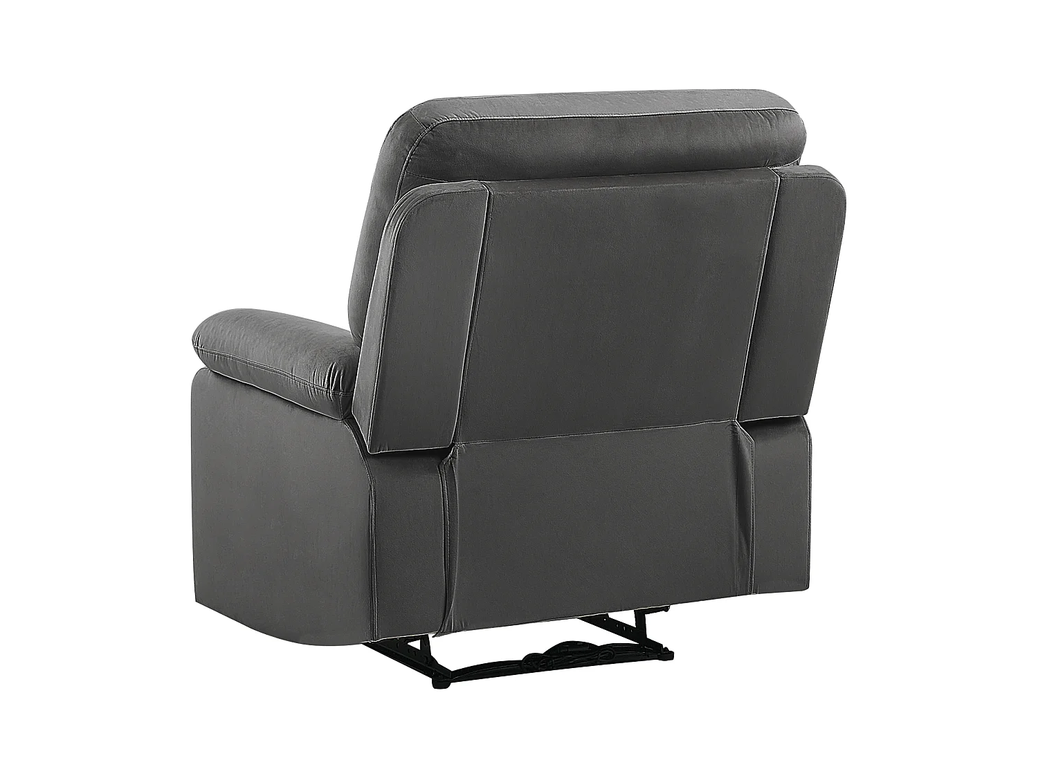 Elektrisch verstellbarer Sessel Samt grau mit USB-Anschluss LED-Licht Bergen