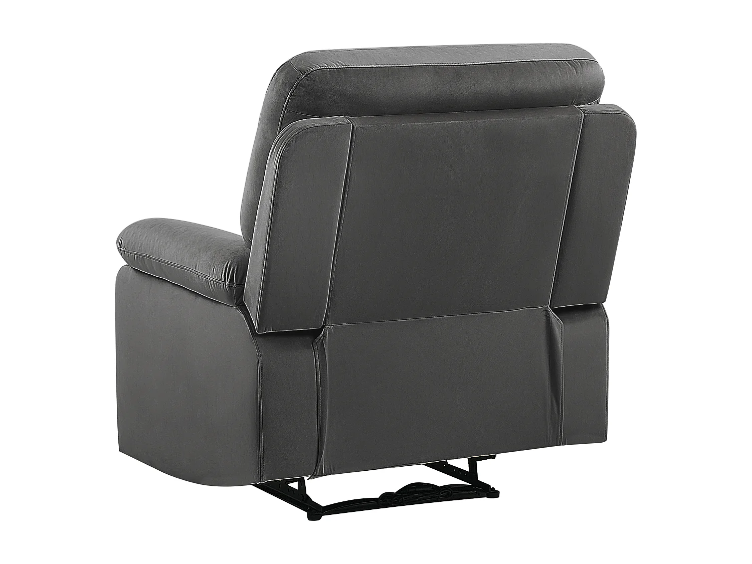 Elektrische relaxfauteuil BERGEN LED Fluweel Donkergrijs