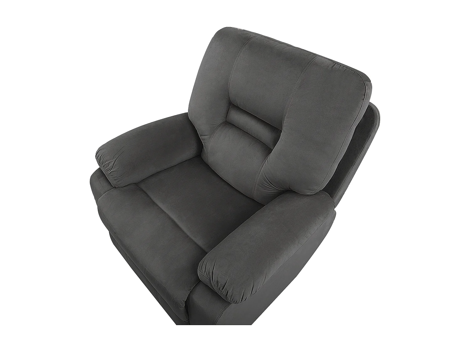 Elektrische relaxfauteuil BERGEN LED Fluweel Donkergrijs