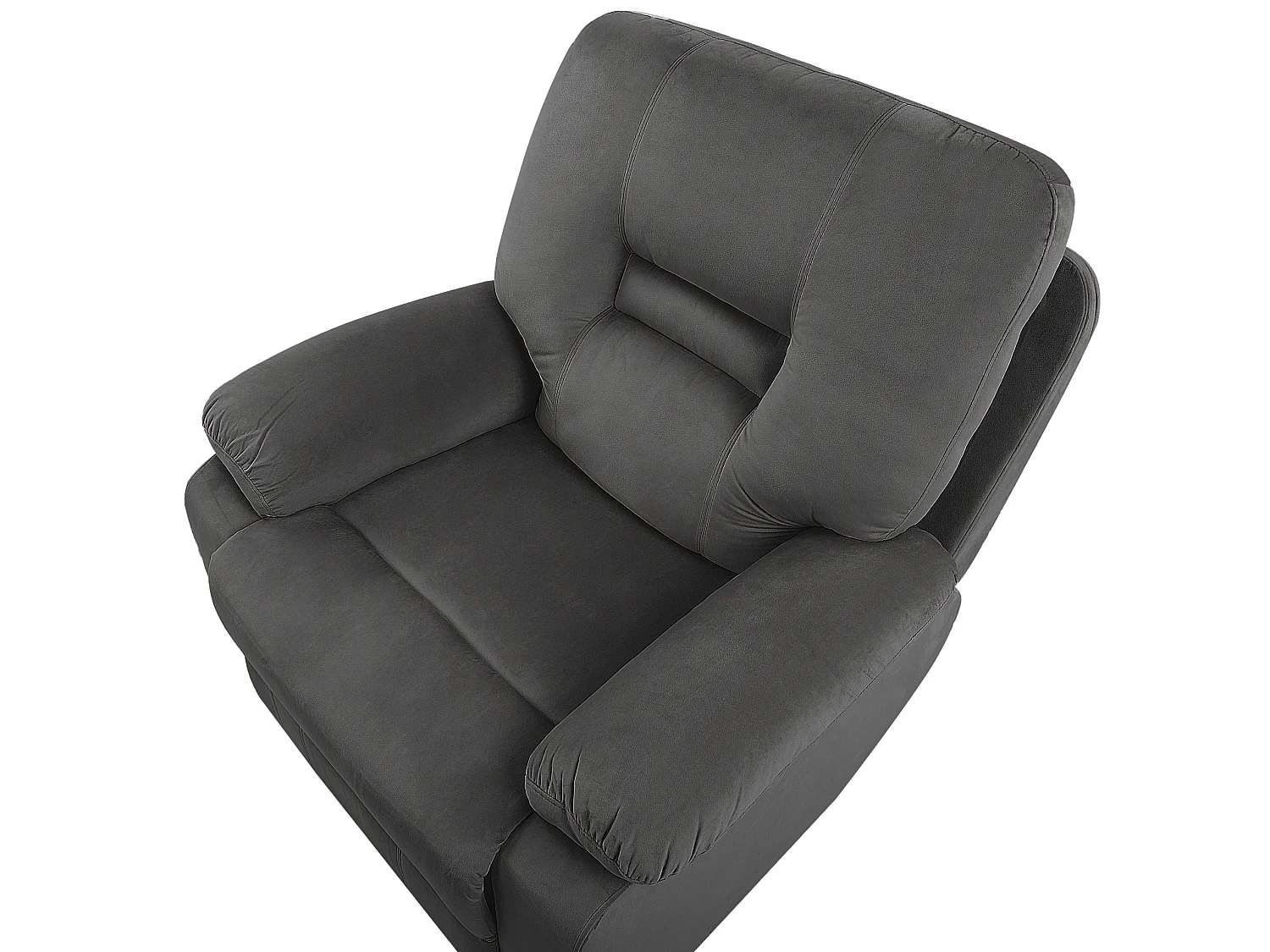 Elektryczny fotel rozkładany BERGEN LED Welur Ciemnoszary