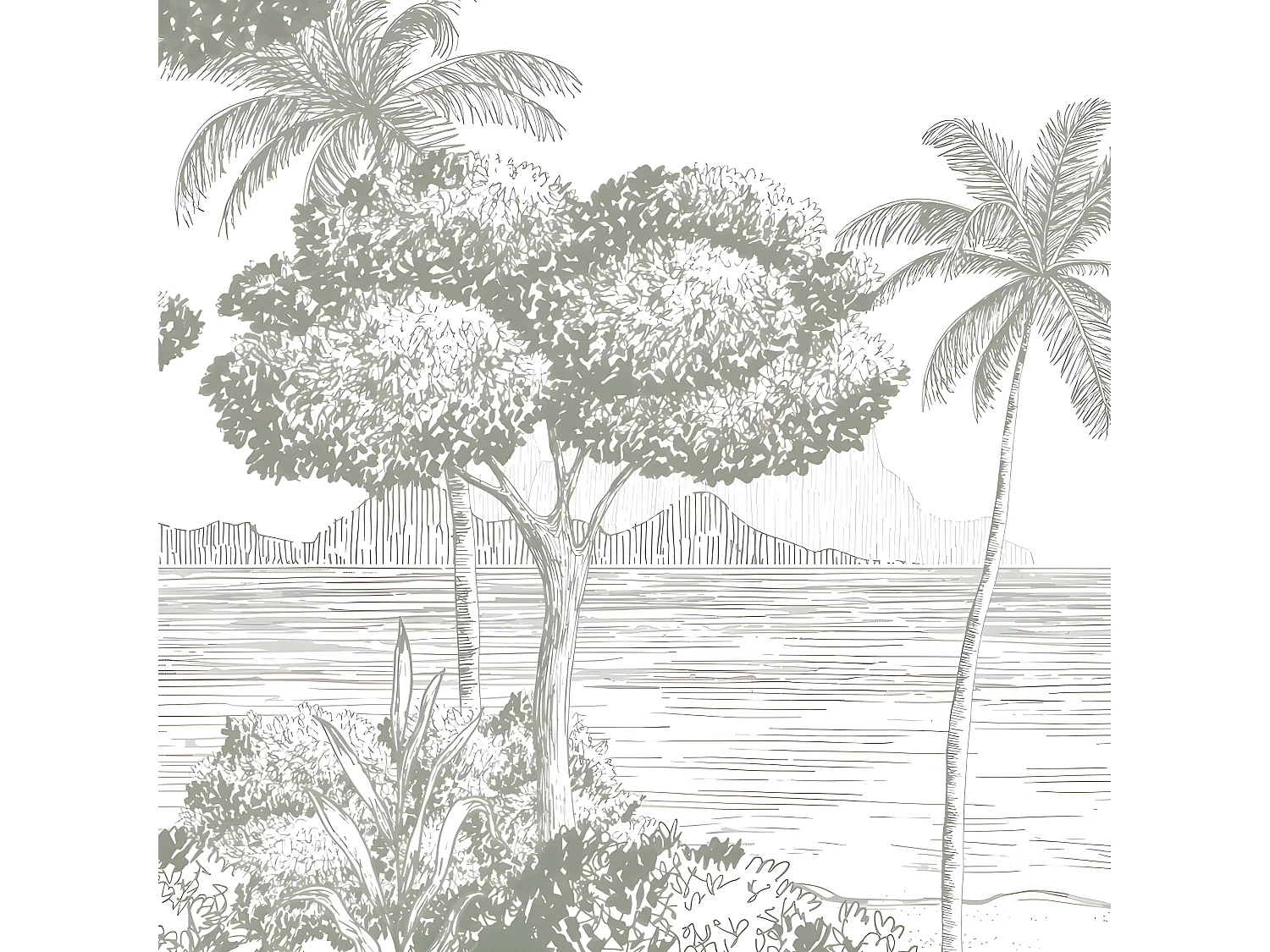 Lot de 4 sets de table L 38xl 38cm - Mix La Plage - Vinyle