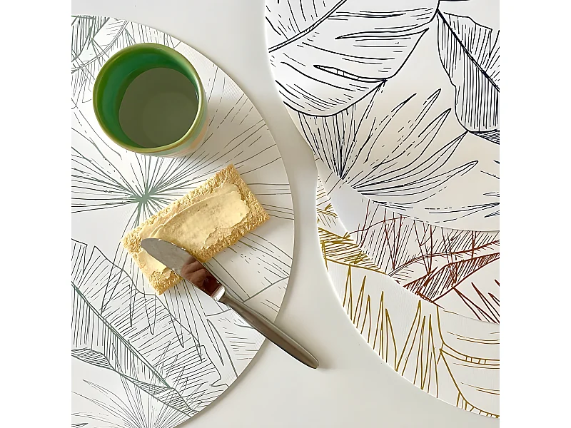 Lot de 4 sets de table L 38xl 38cm - Mix Lämnar - Vinyle