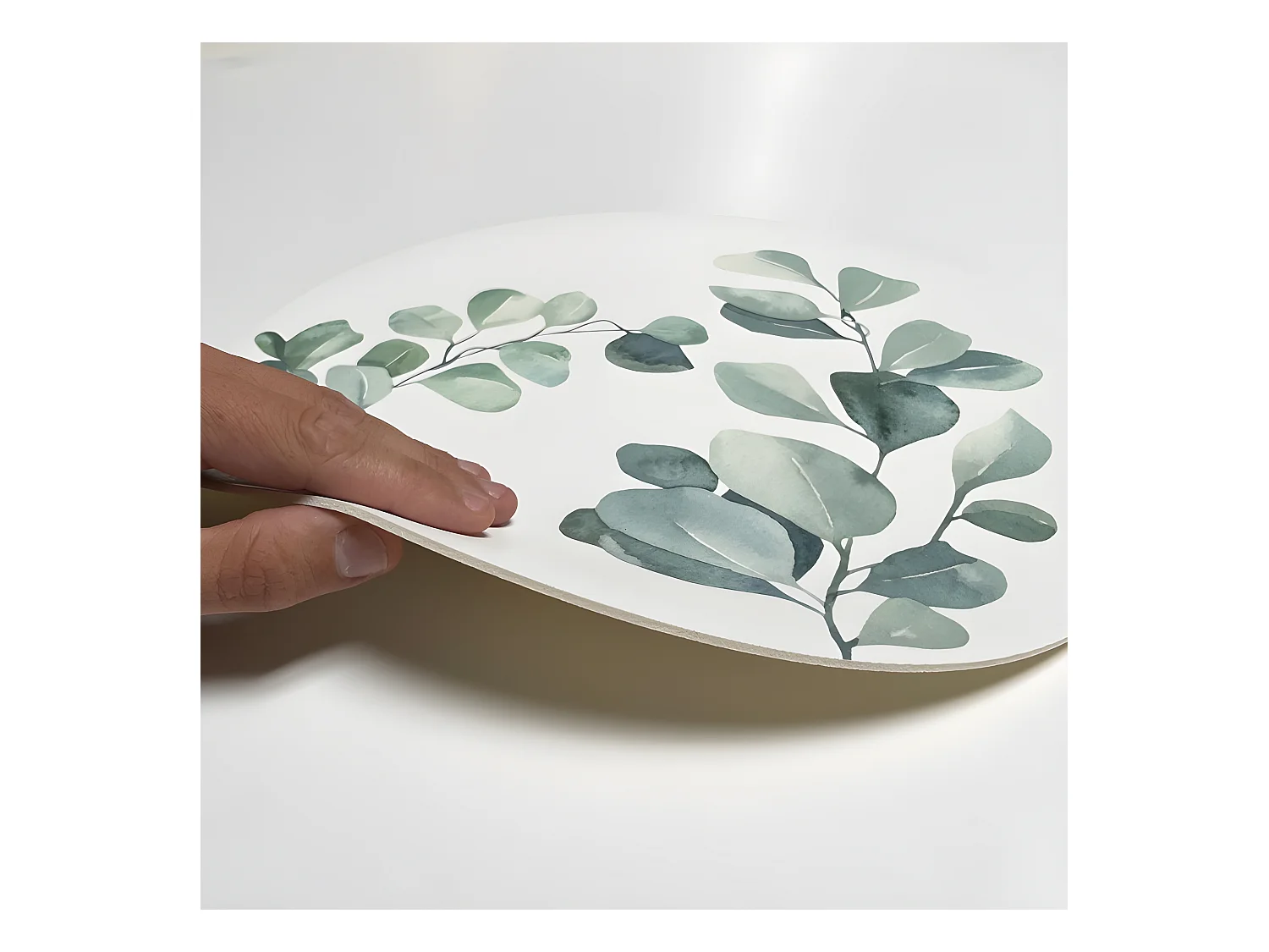 Lot de 4 sets de table L 38xl 38cm - Eucalyptus - Vinyle