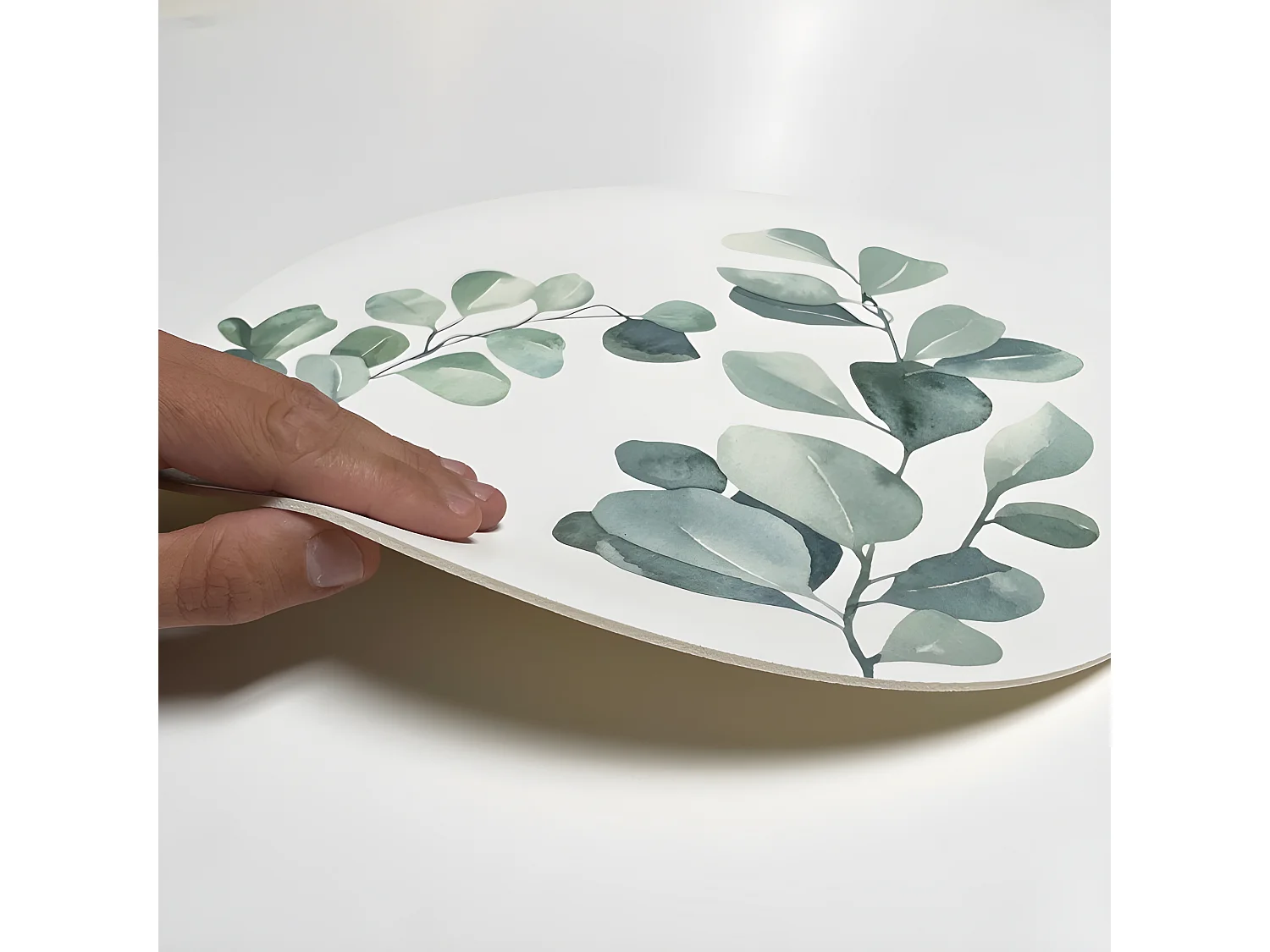 Lot de 4 sets de table L 38xl 38cm - Eucalyptus - Vinyle