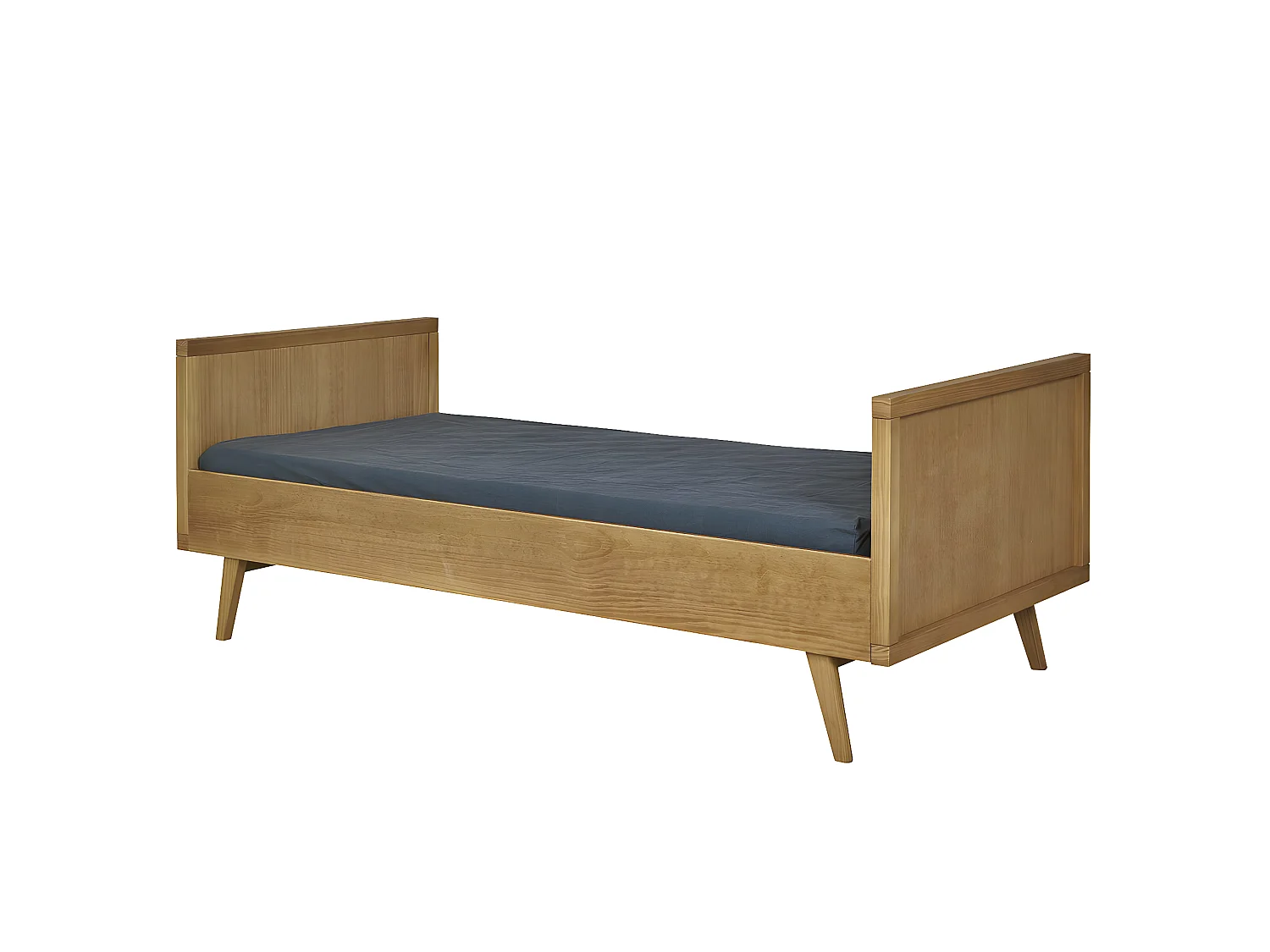 Lit banquette avec matelas 90x190 cm bois massif bois MARLEY