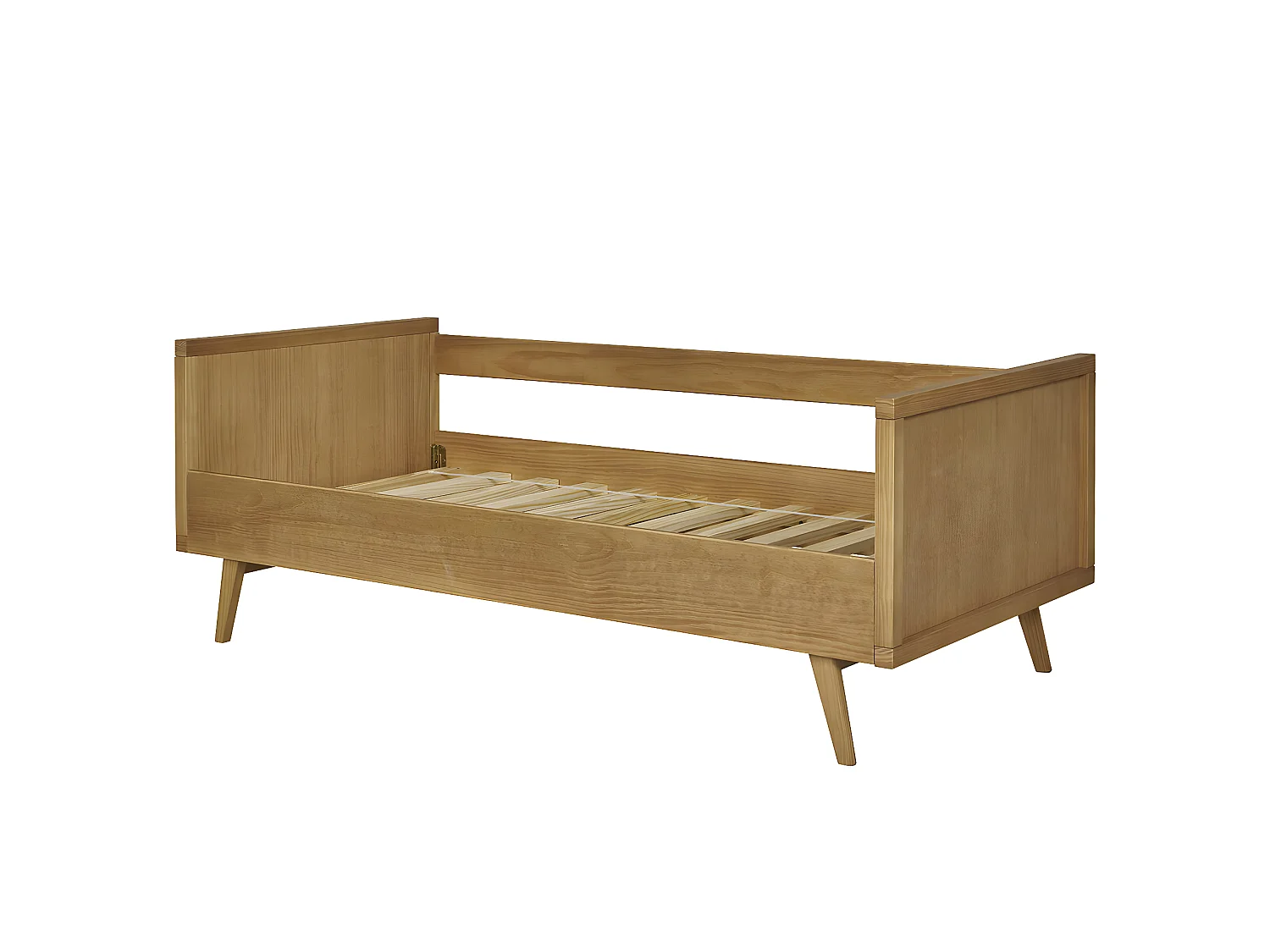 Lit banquette avec matelas 90x190 cm bois massif bois MARLEY