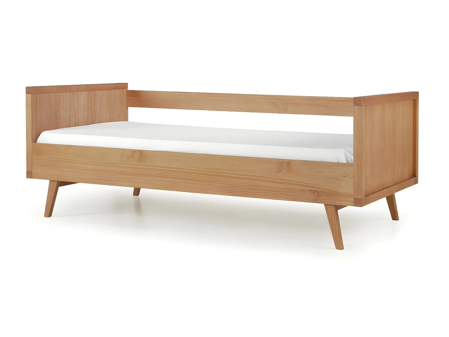 Lit banquette avec matelas 90x190 cm bois massif bois MARLEY