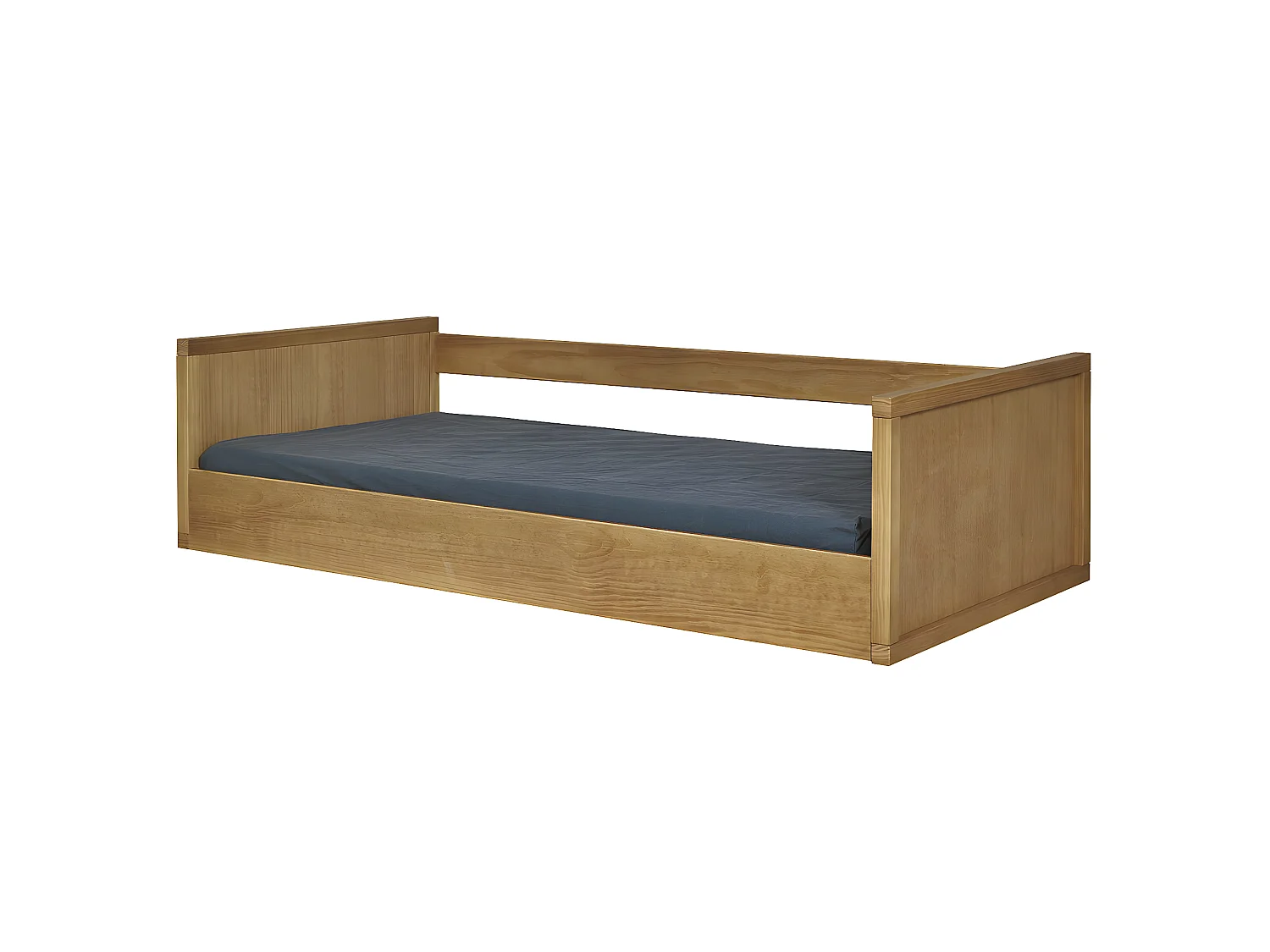 Lit banquette avec matelas 90x190 cm bois massif bois MARLEY