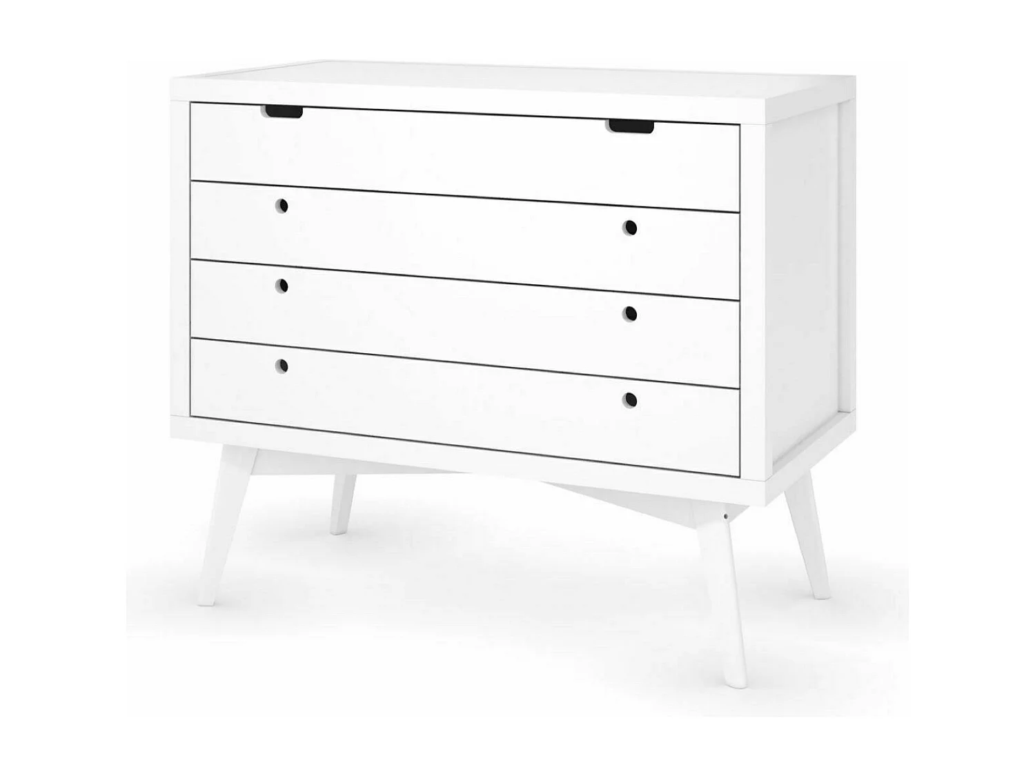 Commode 4 tiroirs  bois massif bois naturel MARLEY