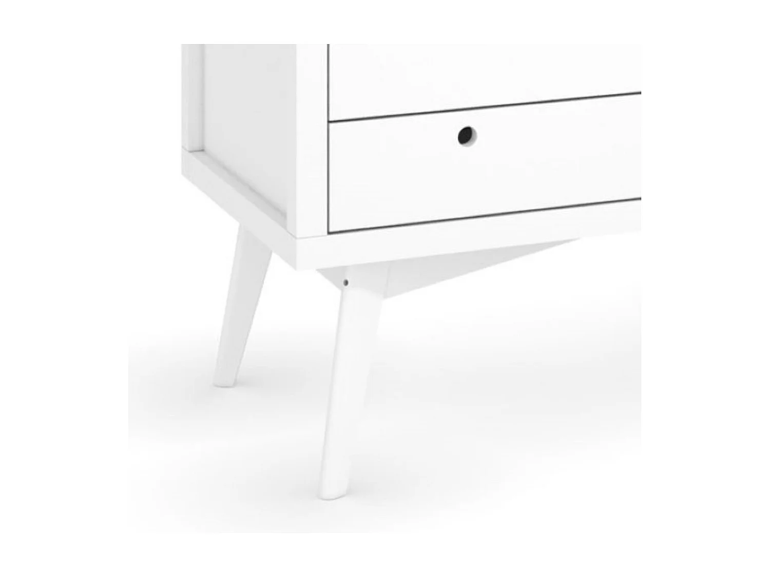 Commode 4 tiroirs  bois massif bois naturel MARLEY